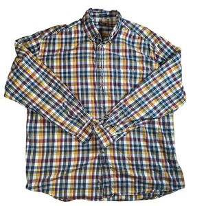 Dockers Men's 100% Cotton Plaid Button‎ Down Shirt Long Sleeve Casual Classic